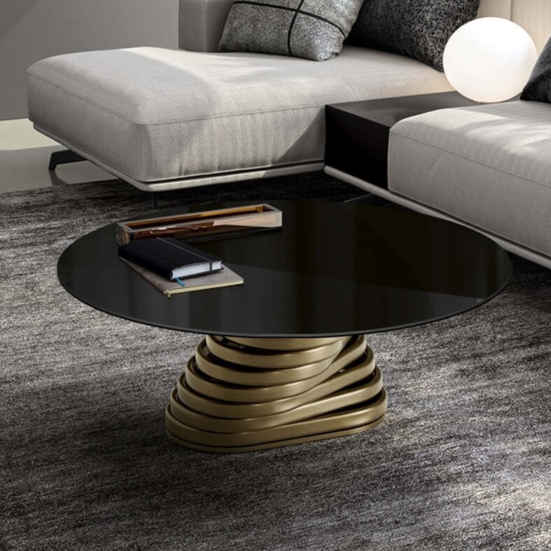 Rotolo Low Wood Top Coffee Table | Furniture | Sklar Furnishings